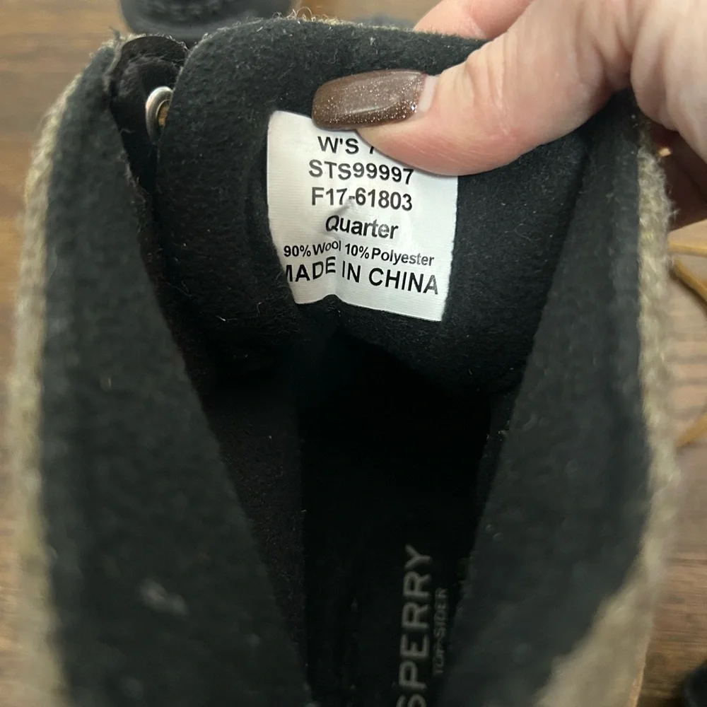 Sperry‎ women’s Brown and Black wool Duck Boots